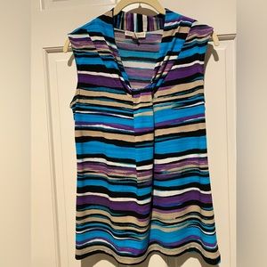 Colorful Dana Buchman Sleeveless Blouse